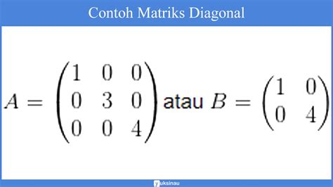 Jenis Jenis Matriks Dan Contohnya