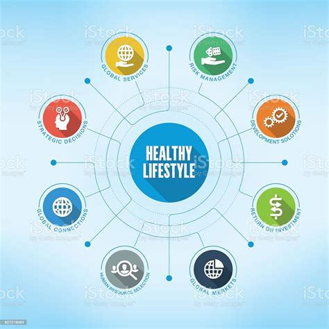 Healthy Lifestyle Keywords With Icons Stock Illustration Download