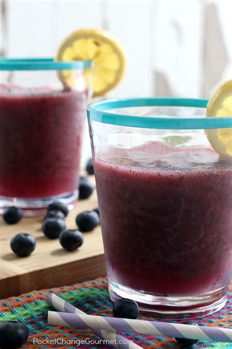 Blueberry Kiwi Lemonade Slush Recipe Pocket Change Gourmet