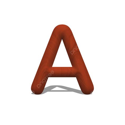 Text Editable 3d Vector A Letter 3d Editable Red Wooden Text Effect
