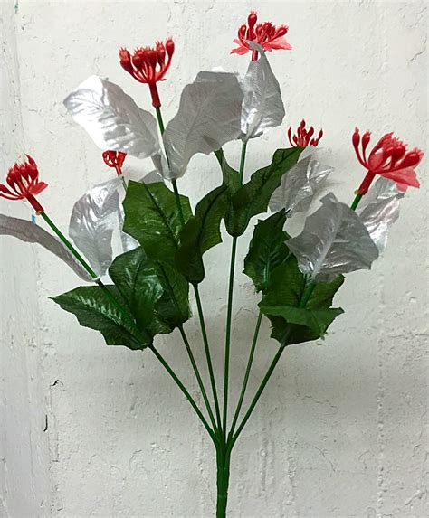 Silk flowers and artificial plants at wholesale prices. New Christmas Flowers - #K395/6W | KSW Wholesale Silk Flowers