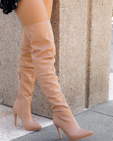 Women’s Thigh High Boots Over The Knee Pointed Toe Stiletto Heel Dress In 2022 Stiletto Heels