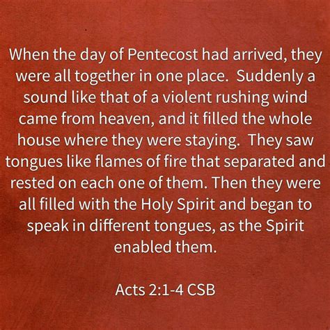 Acts 21 4 Pentecost The Birthday Of The Church Day Of Pentecost