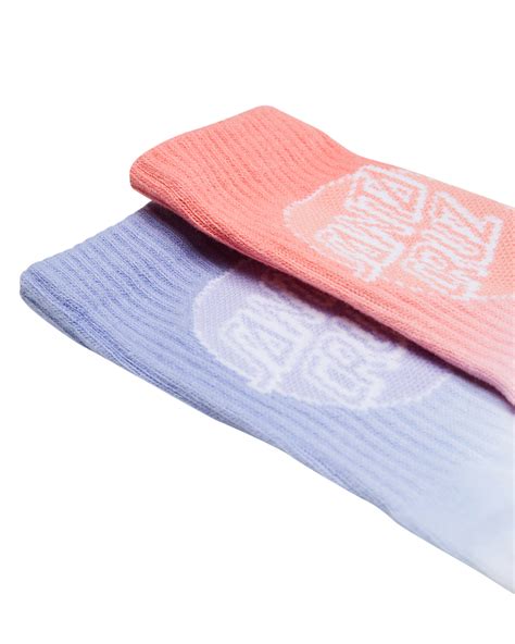 Santa Cruz Girls Dye Dot Socks 2 Pack Assorted Surfstitch