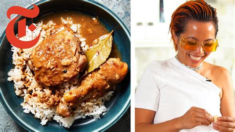 Sauté until the garlic is softened and the mixture is fragrant, about 5 minutes. How to Make Filipino Coconut Milk Chicken Adobo | NYT ...