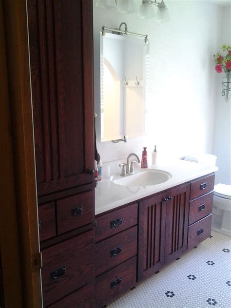 Bathroo Mairvent Cover Bathroom Vanity With Attached Linen Cabinet