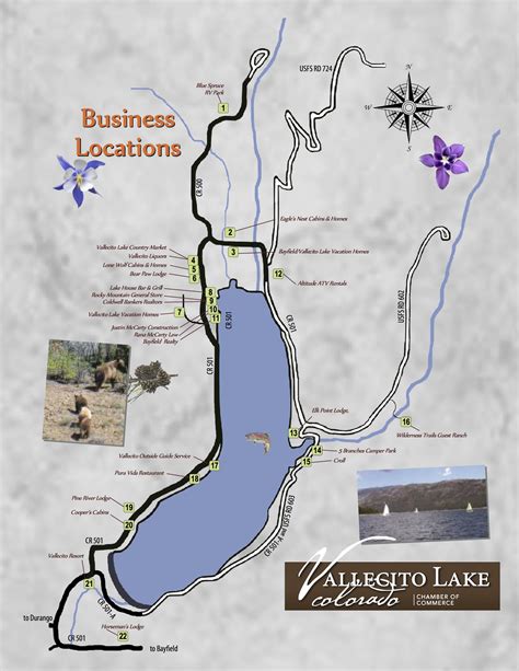 Vallecito Lake Mapofficial Tourism Site Of Durango Colorado Lake