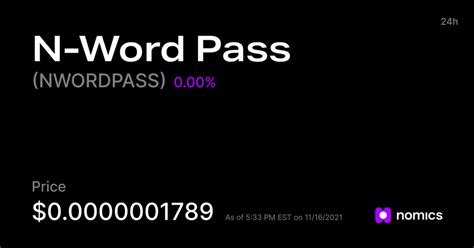 ما هي العملة الرقمية Nwordpass N Word Pass مشروعها و معلومات عنها