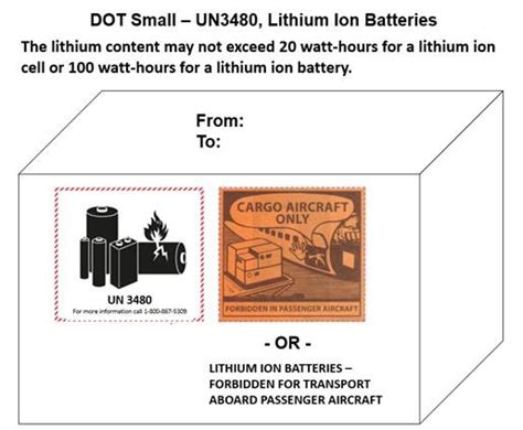 Dot Approved Lithium Battery Handling Label Pensandpieces