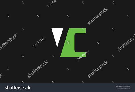 Vc Letter Logo Design Template Vector Royalty Free Stock Vector