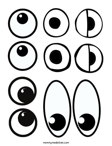 Free Printable Googly Eyes Tons Of Sizes