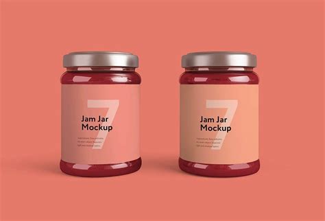 pink glass jam jar  mockup delicious  design hooks