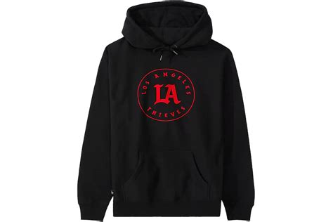 La Thieves Signature Hoodie Black Stencil Mens Ss21 Us