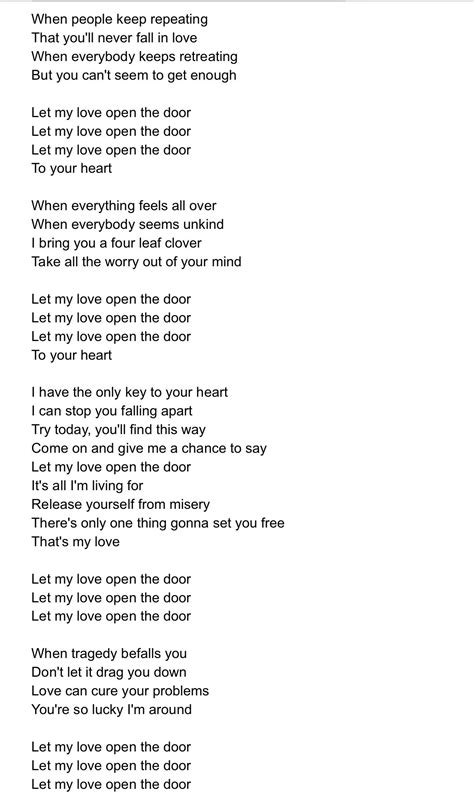 Love Is An Open Door Lyrics
