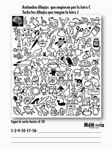 ¡ no hay nada más simple que ésto, para poder realizar en casa un juego memorama original ! Resultado de imagen para estimulacion cognitiva para jovenes ejercicios | Páginas para colorear ...