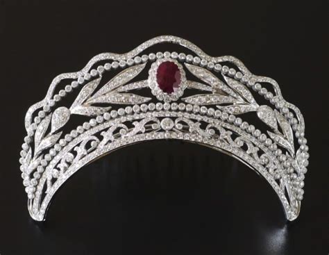 Antique Tiara Ruby Diamonds Just A Casual Item To Spruce Up An