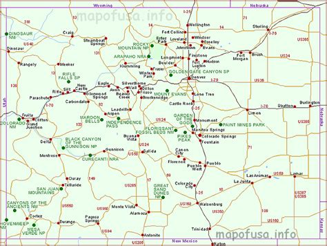 Colorado Maps Of Us State And County Map Of Usa World Map