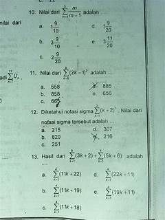 Soal Notasi Sigma