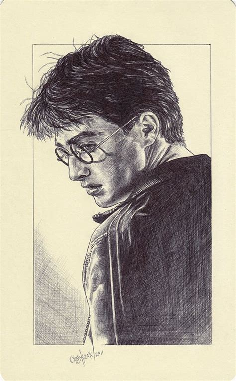This unique pen and ink drawing of hogwarts is guaranteed to wow harry potter fans of all ages! Great Use of Parchment | Harry potter portraits, Harry ...
