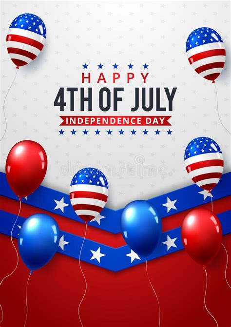 Happy Independence Day 4th Of July Stock Illustration Illustration Of