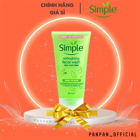 Sữa Rửa Mặt Simple Giúp Da Sạch Thoáng And Không Chứa Xà Phòng 150ml