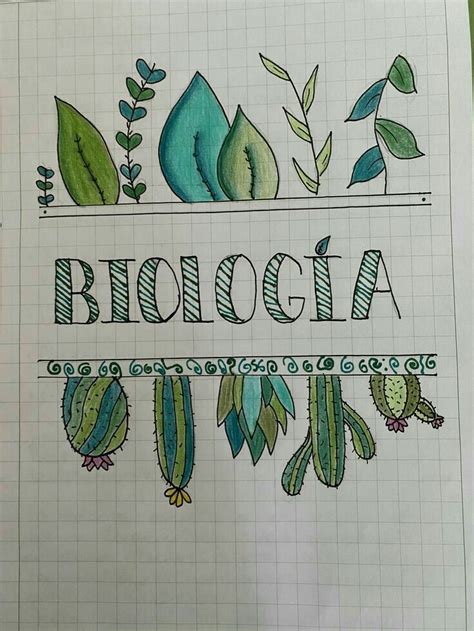 Matéria de BIOLOGIA 😘 | Portada de cuaderno de ciencias, Cuadernos de