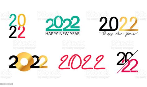Set Of Icons With Colorful Logo 2022 Stock Illustration Download