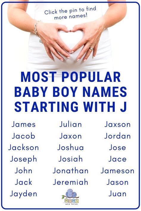 Baby Boy Names That Start With J In 2020 Baby Boy Names Popular Baby