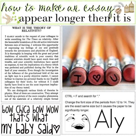 Learning how to make your essay look longer also helps you save time. How to make an essay appear longer than it is. | Essay ...