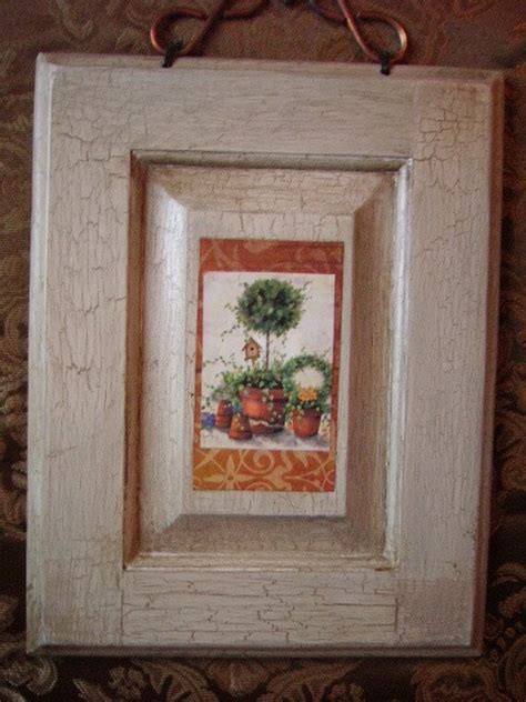 French Country Style Recycled Wood Panel Wall Art Topiary