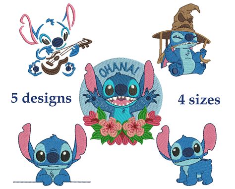 Lilo And Stitch Embroidery Design Stitch Embroidery Aloha Etsy