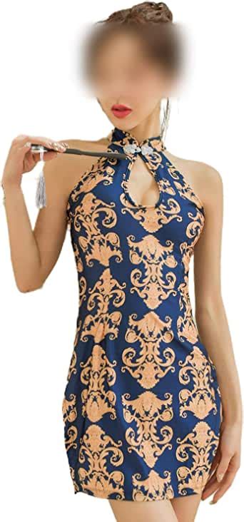 Qipao Sexy Bodycon Sleeveless Short Flower Backless Off Shoulder Party Dress Modern Chinese
