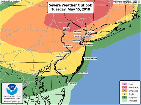 Severe Thunderstorm Watch For All Of Nj Through Tuesday Evening
