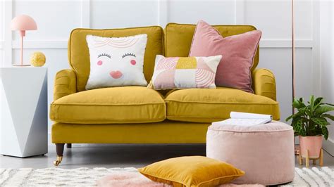 Pink And Yellow Are The Perfect Colours For Spring Small Couch In