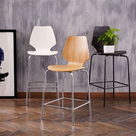 The iron base and tractor style seat are identical. Peppermill Bar + Counter Stool | west elm