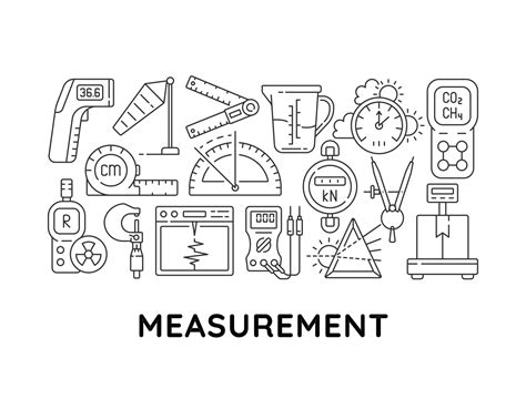 Measurement Tools Abstract Linear Concept Layout With Headline Devices