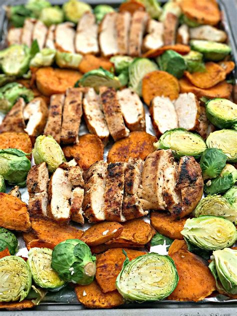 Bake in a preheated oven for 25 minutes. Sheet Pan Chicken and Sweet Potatoes Meal Prep