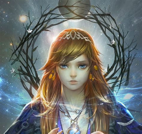 1920x1080px 1080p Free Download Universe Blue Art Fantasy Girl Luminos Bi Taiwei Hd