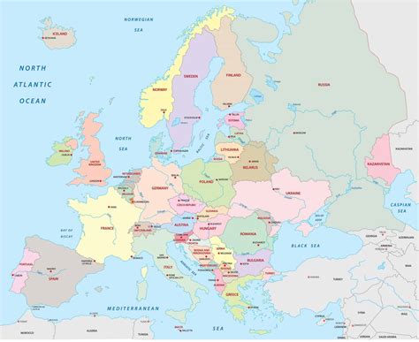 Mapa Da Europa Europa Destinos