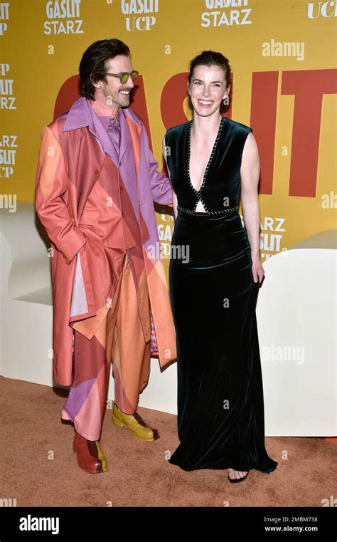 Actors Dan Stevens Left And Betty Gilpin Attend The Premiere For Gaslit At The Metropolitan