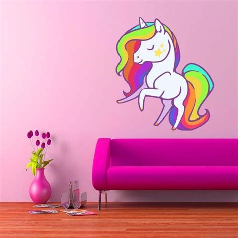 Unicorn Wall Stickers Wall Decal Girls Bedroom Unicorns Etsy