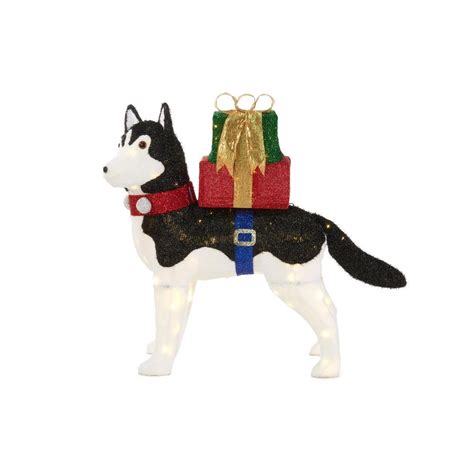 Home Accents Holiday 42 In Led Lighted Fuzzy Husky Ty028 1614 1 The