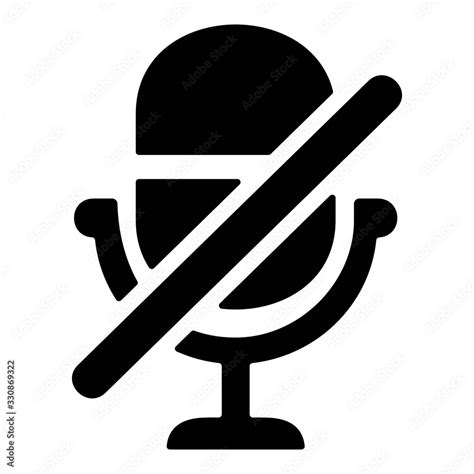 Microphone Banned Icon No Mic Icon Mute Symbol Stock Illustration