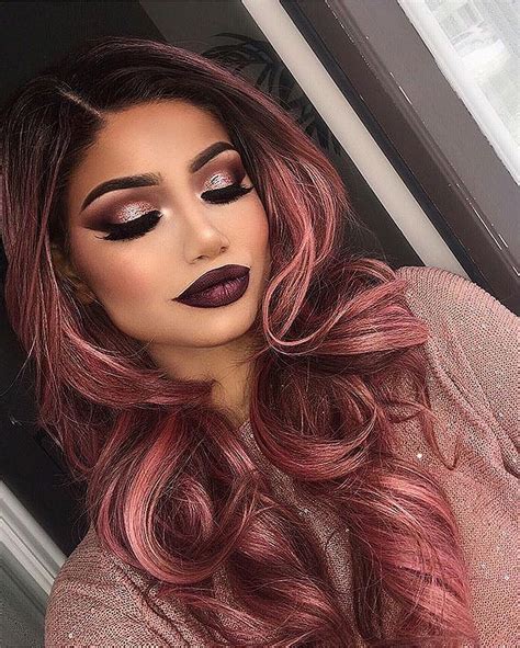 Pretty Chocolate Rose Gold Hair Color Ideas Hair Color Rose Gold Gold Hair Colors