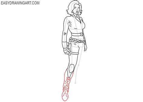 How To Draw Black Widow Easy Drawing Art