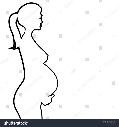 pregnant naked woman silhouette illustration 107893760 shutterstock