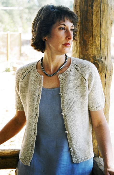 Knit aran sweaters, lace sweaters, cabled sweaters, fair isle sweaters, easy sweater patterns and more! # 221 Neck Down Summer Cardigan | Knitting Pure And Simple