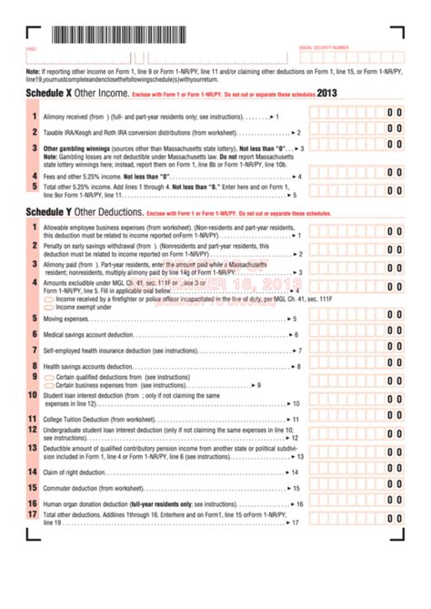 Mass Form 1 Fillable Printable Forms Free Online