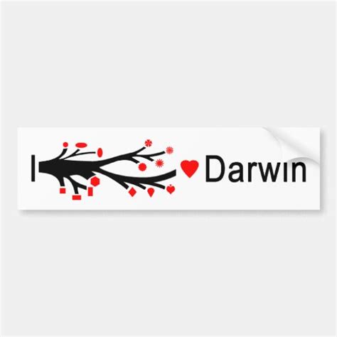 I Heart Darwin Bumper Sticker Zazzle