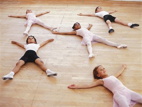Ballet Dancers Lying On Studio Floor Stock Image C0521432